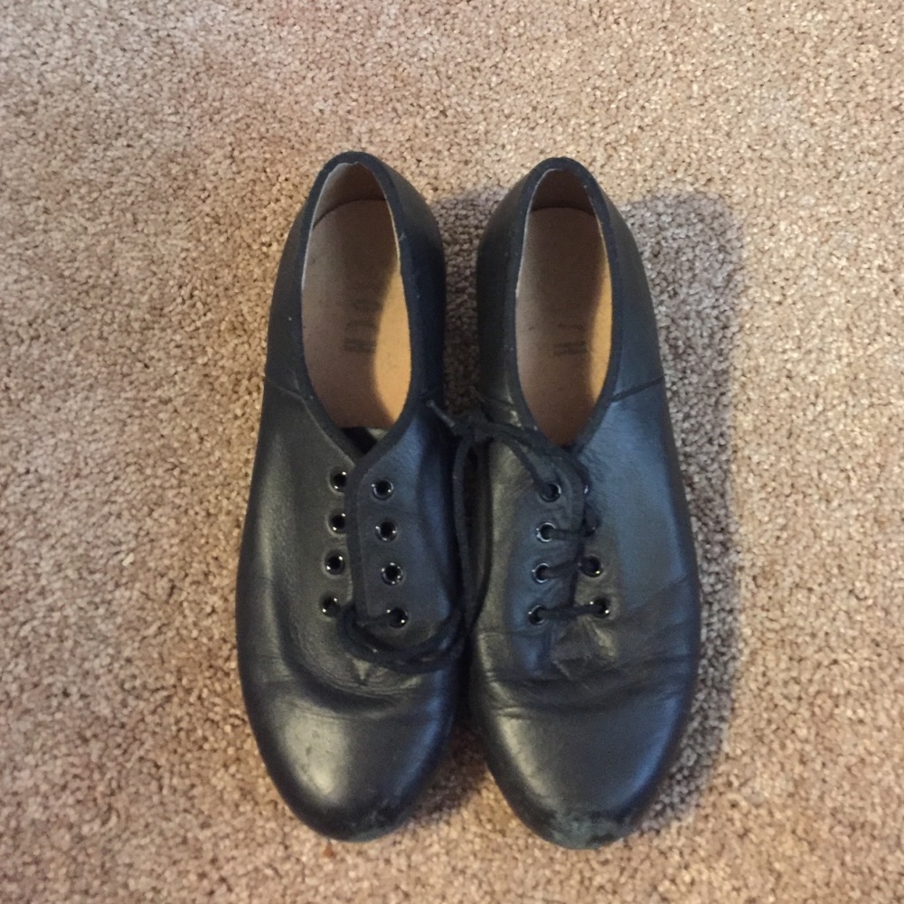 bloch black‎ leather tap shoes